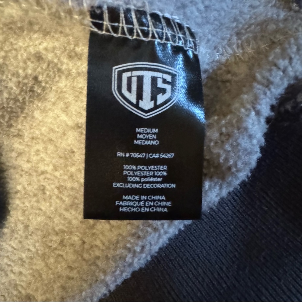 University of Michigan OTS Quarter Zip Pullover Gray Fleece Size Medium - Picture 7 of 7